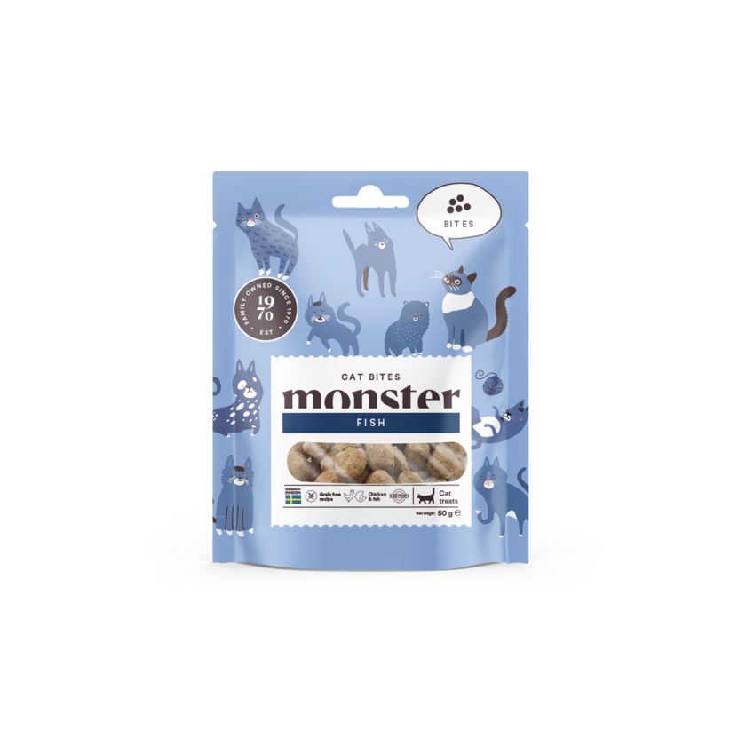 Monster Cat Soft treats Bites Fish 50 g