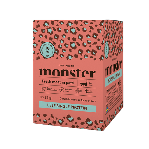 Monster Cat Pouches Adult Beef