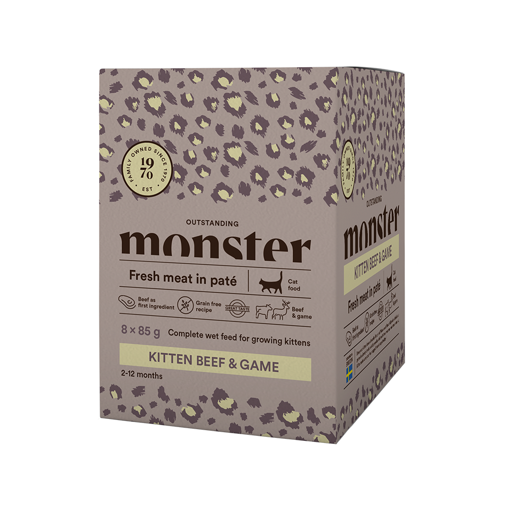 Monster Cat Pouches Kitten Beef & Game