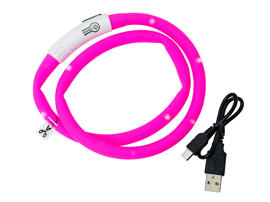 Blinkhalsband LED Rosa