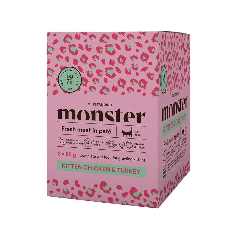 Monster Cat Pouches Kitten Chicken/Turkey