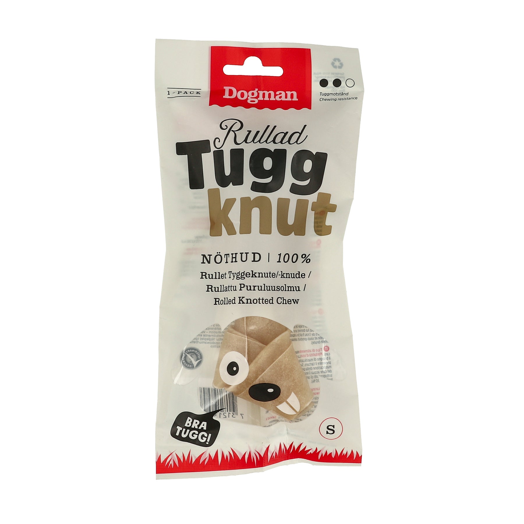 Tuggknut Rullad Brun 15cm